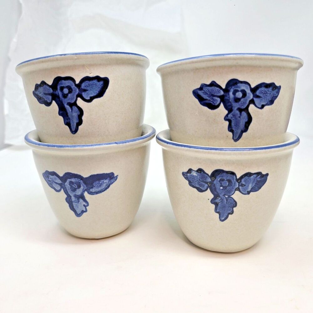 Pfaltzgraff Yorktowne Custard Cup - Set of 4 Fruit Dessert Cups 3 in. stoneware
